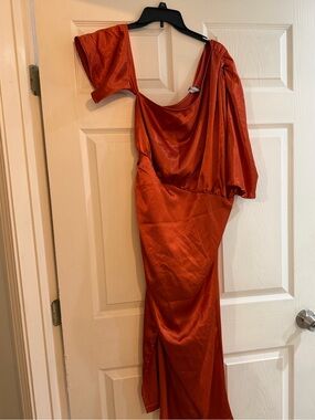 pretty little thing red one shoulder dress Pretty Little Thing Womens Red One Shoulder Cut Out Bodycon Red Dress Stockpoint Apparel Outlet